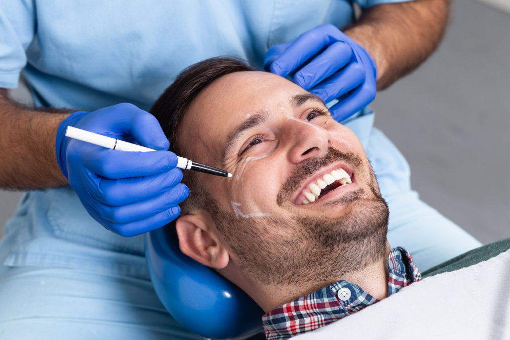 Smile line treatment for Male in Dover NH and Woburn MA by Age Less Weigh Less